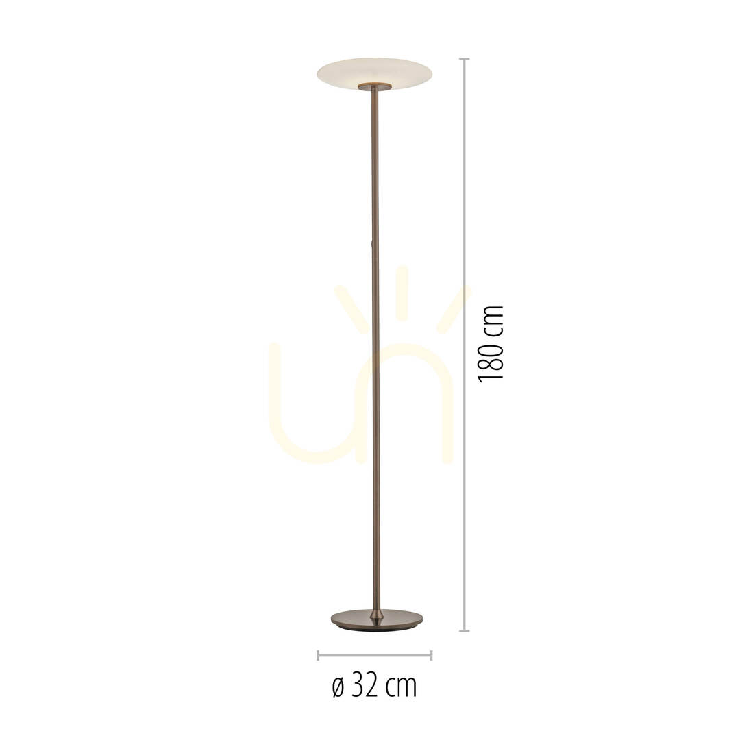 Display PURE VITRUM 481-34 Floor Lamp, Brown, 2xLED PURE VITRUM 481-34 Floor Lamp, Brown, 2xLED