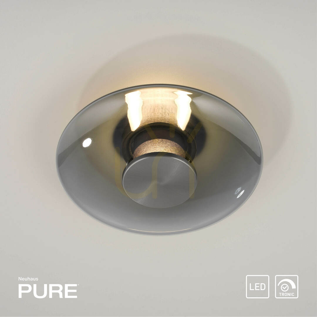 View PURE VITRUM 6082-15 Wall Sconce, Gray, 1xLED PURE VITRUM 6082-15 Wall Sconce, Gray, 1xLED