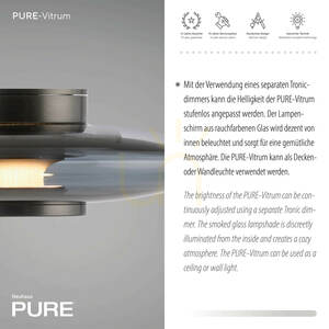 PURE VITRUM 6082-15 Wall Sconce, Gray, 1xLED 13 PURE VITRUM 6082-15 Wall Sconce, Gray, 1xLED small 13