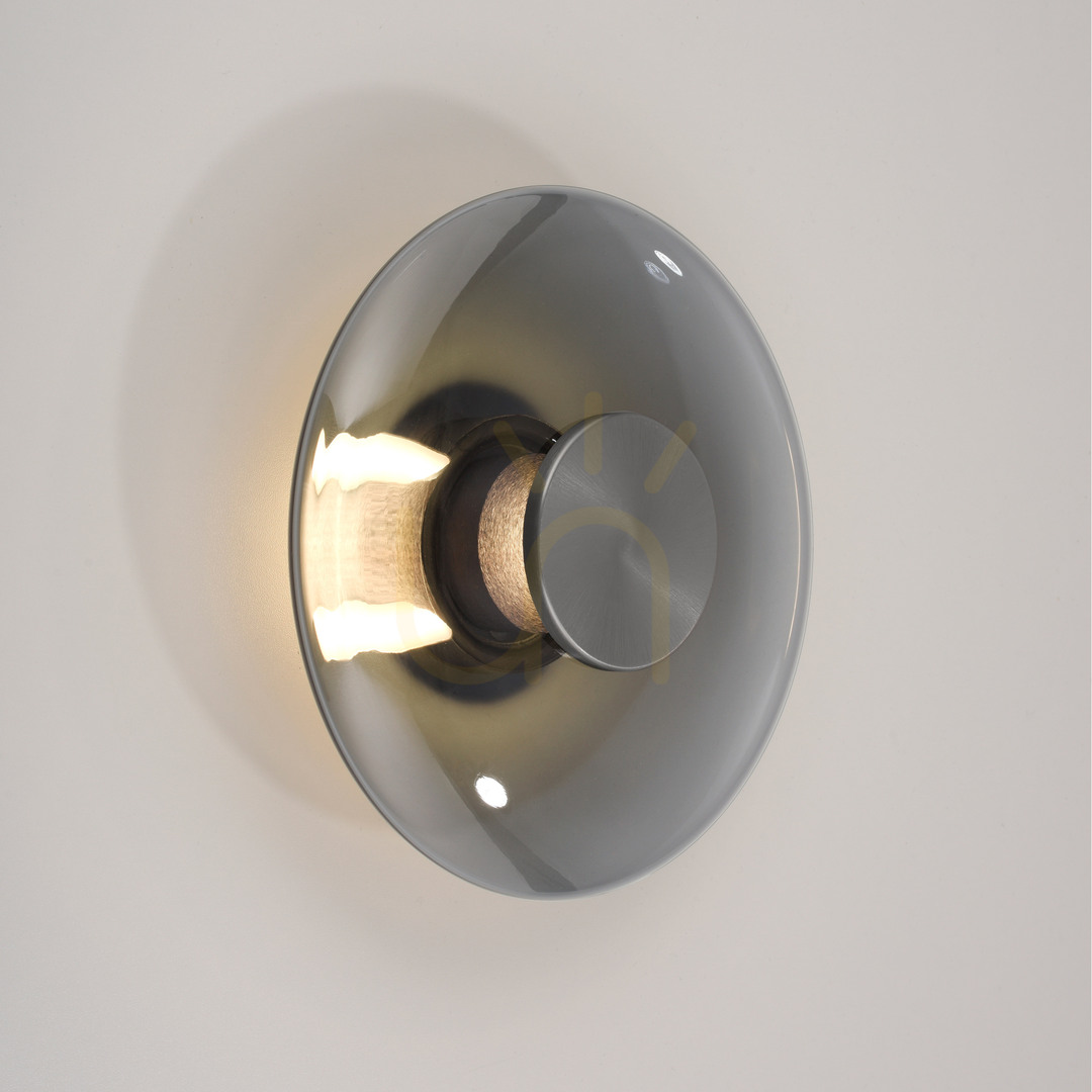 Show PURE VITRUM 6082-15 Wall Sconce, Gray, 1xLED PURE VITRUM 6082-15 Wall Sconce, Gray, 1xLED