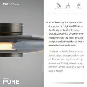 PURE VITRUM 6082-15 Wall Sconce, Gray, 1xLED 3 PURE VITRUM 6082-15 Wall Sconce, Gray, 1xLED small 3