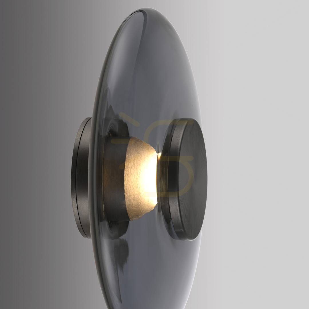 Show PURE VITRUM 6082-15 Wall Sconce, Gray, 1xLED PURE VITRUM 6082-15 Wall Sconce, Gray, 1xLED