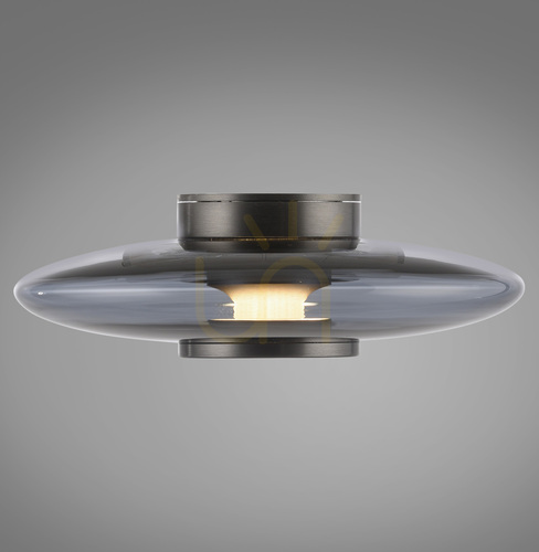 Check PURE VITRUM 6082-15 Wall Sconce, Gray, 1xLED