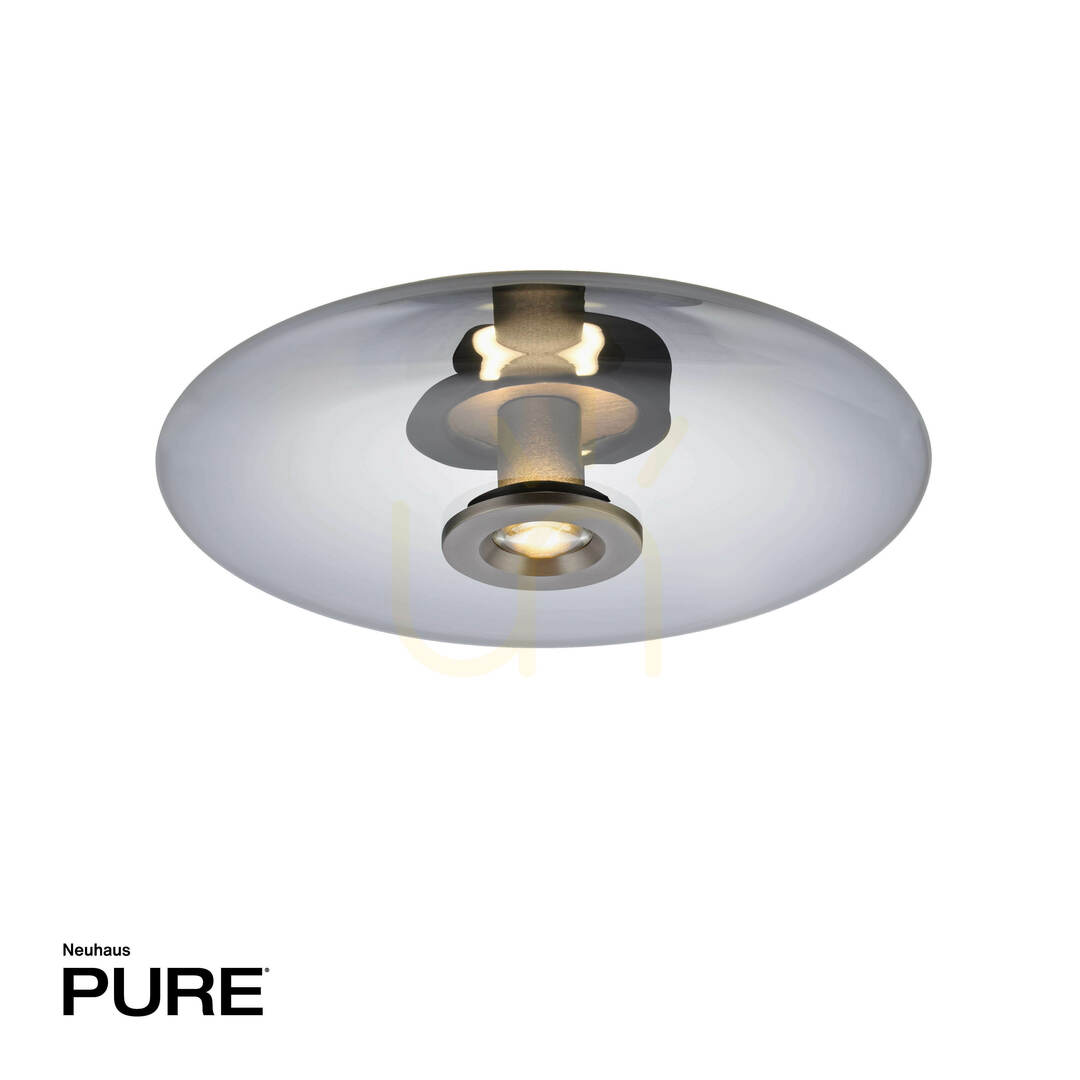 View PURE VITRUM 6083-15 Ceiling Light, Gray, 2xLED PURE VITRUM 6083-15 Ceiling Light, Gray, 2xLED
