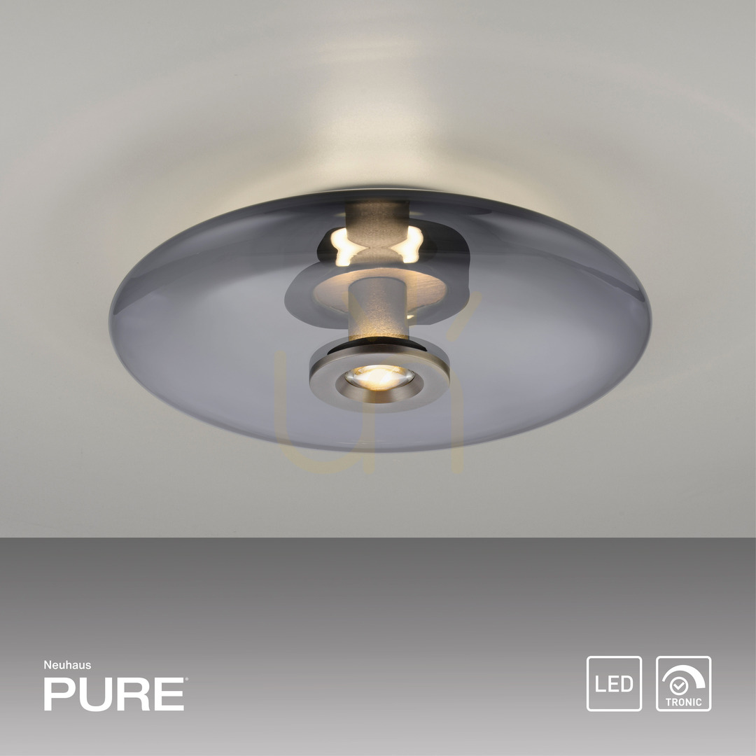 Display PURE VITRUM 6083-15 Ceiling Light, Gray, 2xLED PURE VITRUM 6083-15 Ceiling Light, Gray, 2xLED