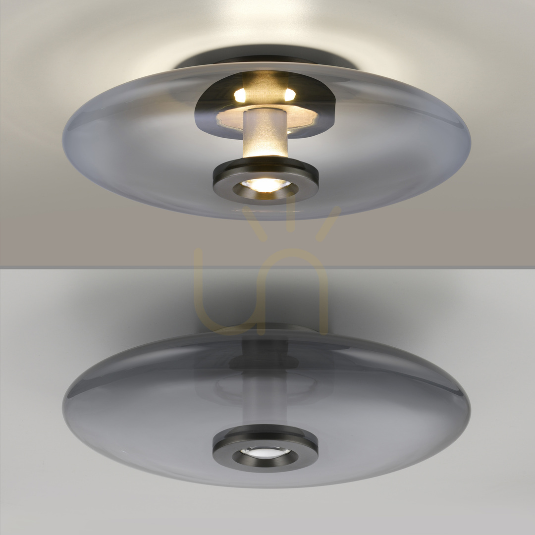 Preview PURE VITRUM 6083-15 Ceiling Light, Gray, 2xLED PURE VITRUM 6083-15 Ceiling Light, Gray, 2xLED