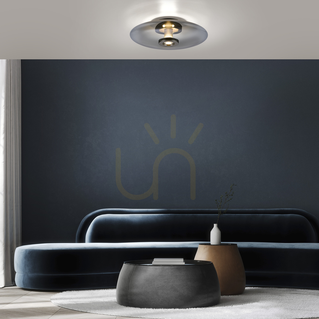 Preview PURE VITRUM 6083-15 Ceiling Light, Gray, 2xLED PURE VITRUM 6083-15 Ceiling Light, Gray, 2xLED