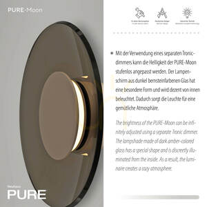 PURE MOON 9594-97 Wall Sconce, Brown, 1xLED small 3