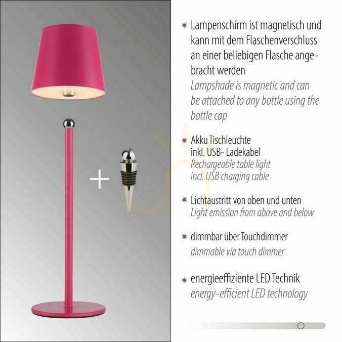 Preview BOTERIA 19251-87 Table Lamp, Pink, 1xLED BOTERIA 19251-87 Table Lamp, Pink, 1xLED