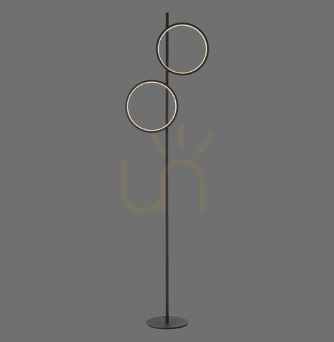Check MINI RITUS 15396-18 Floor Lamp, Black, 2xLED