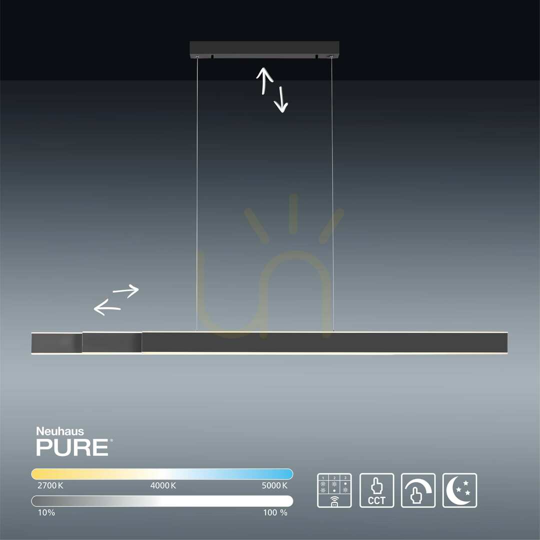 Show PURE-LUME2738-13 Anthracite 1xLED Pendant Light PURE-LUME2738-13 Anthracite 1xLED Pendant Light