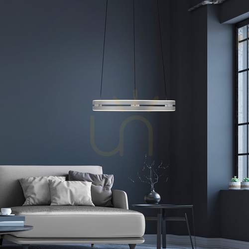 Check Paul Neuhaus PURE E-Loop 2550-95 silver 2xLED pendant light, electrically height adjustable