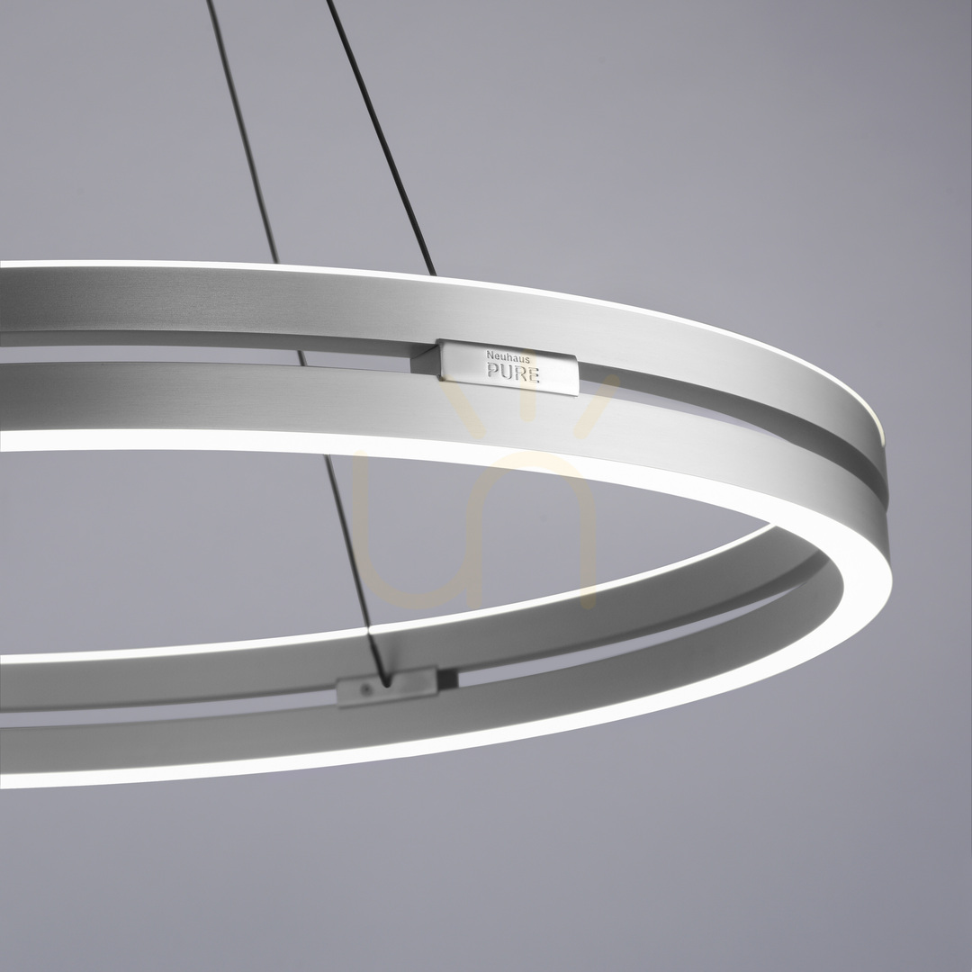 Check PUREE-LOOP 2551-95 Silver 2xLED Pendant Light PUREE-LOOP 2551-95 Silver 2xLED Pendant Light