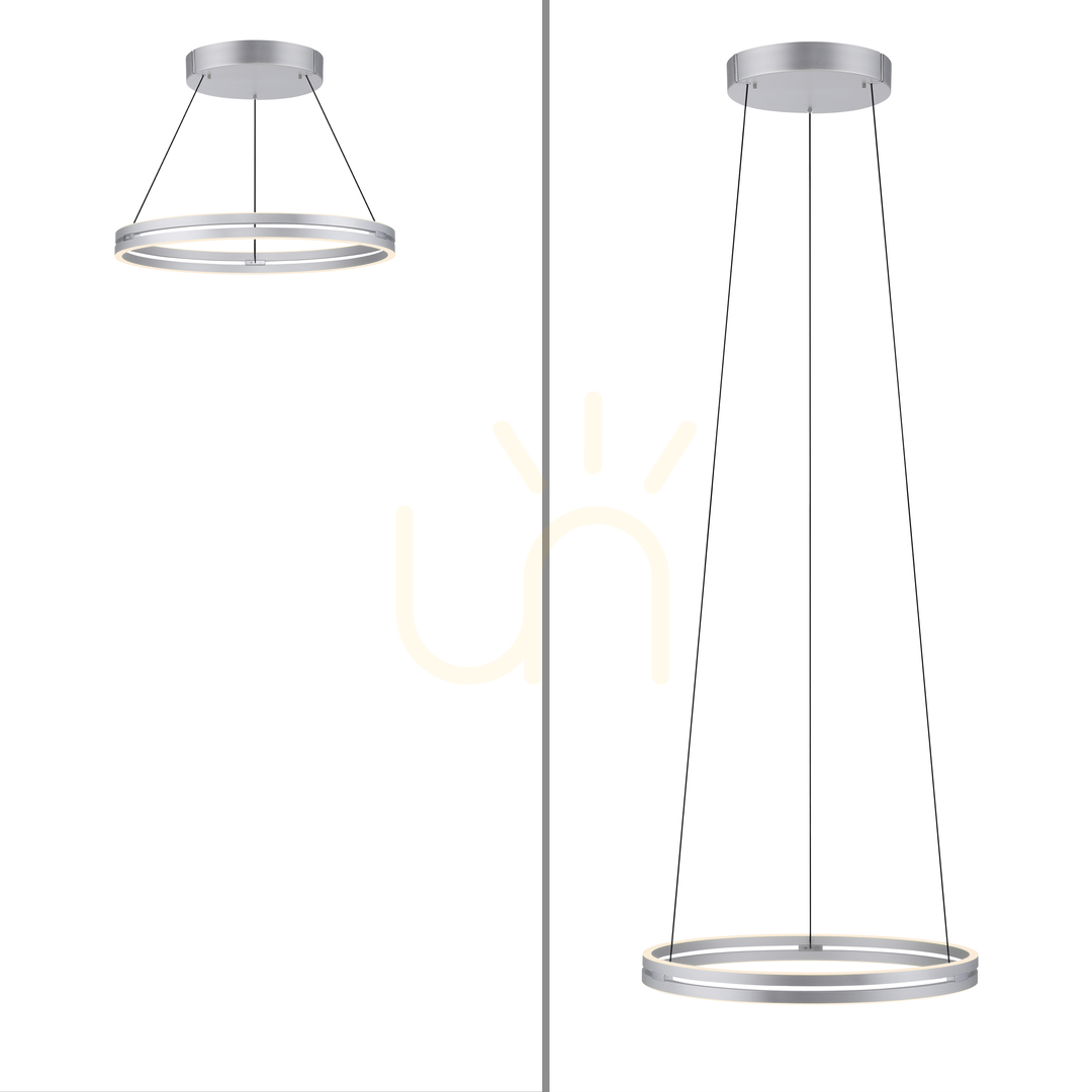 Display PUREE-LOOP 2551-95 Silver 2xLED Pendant Light PUREE-LOOP 2551-95 Silver 2xLED Pendant Light