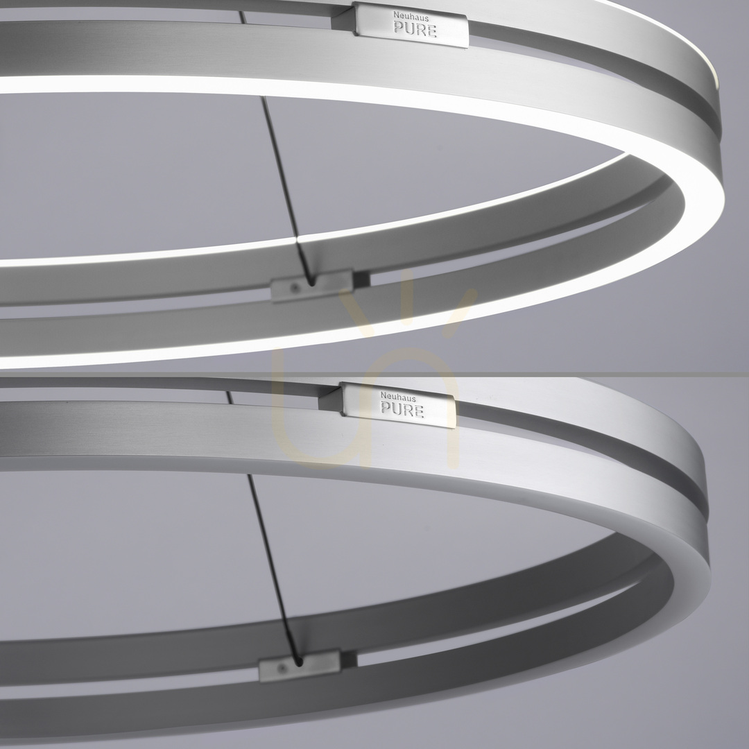 Show PUREE-LOOP 2551-95 Silver 2xLED Pendant Light PUREE-LOOP 2551-95 Silver 2xLED Pendant Light