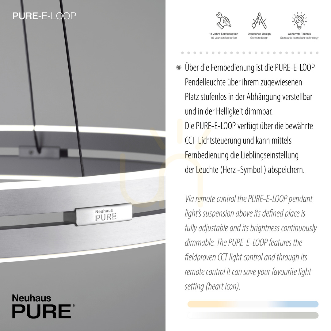Display PUREE-LOOP 2551-95 Silver 2xLED Pendant Light PUREE-LOOP 2551-95 Silver 2xLED Pendant Light