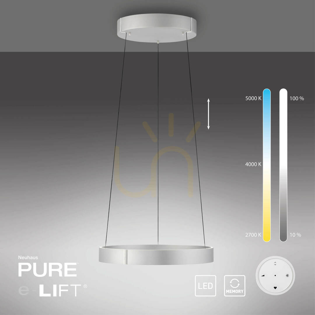 View PURE E-CLIPSE 2560-95 Silver 2xLED Pendant Light PURE E-CLIPSE 2560-95 Silver 2xLED Pendant Light