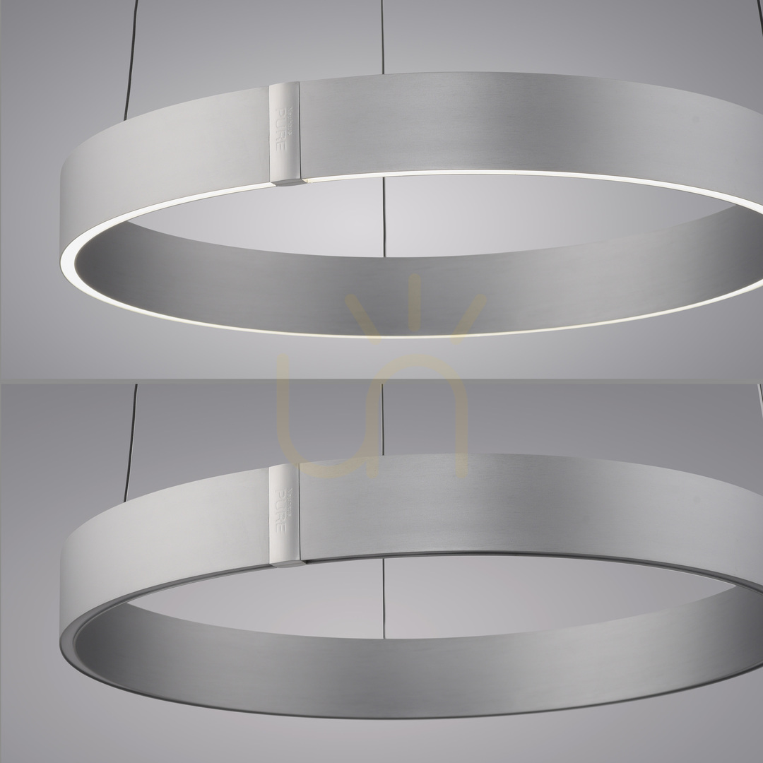 Show PURE E-CLIPSE 2560-95 Silver 2xLED Pendant Light PURE E-CLIPSE 2560-95 Silver 2xLED Pendant Light