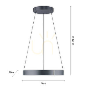 PURE E-CLIPSE 2561-15 Gray 2xLED Pendant Light 8 PURE E-CLIPSE 2561-15 Gray 2xLED Pendant Light small 8