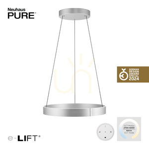 PURE E-CLIPSE 2561-95 Silver 2xLED Pendant Light small 1