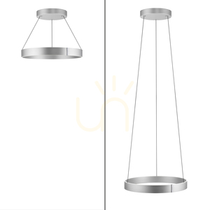 PURE E-CLIPSE 2561-95 Silver 2xLED Pendant Light small 13