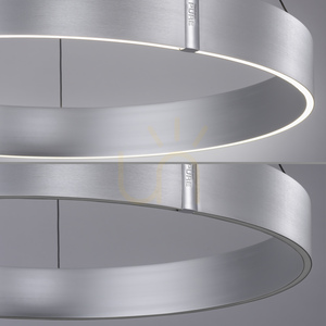 PURE E-CLIPSE 2561-95 Silver 2xLED Pendant Light small 14
