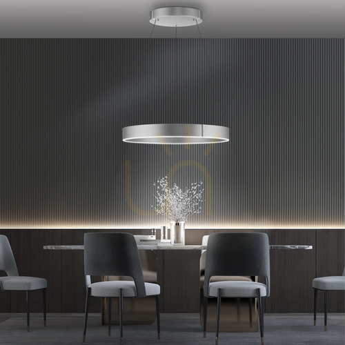 Check Paul Neuhaus PURE E-Clipse 2561-95 silver 2xLED pendant light, electrically height adjustable