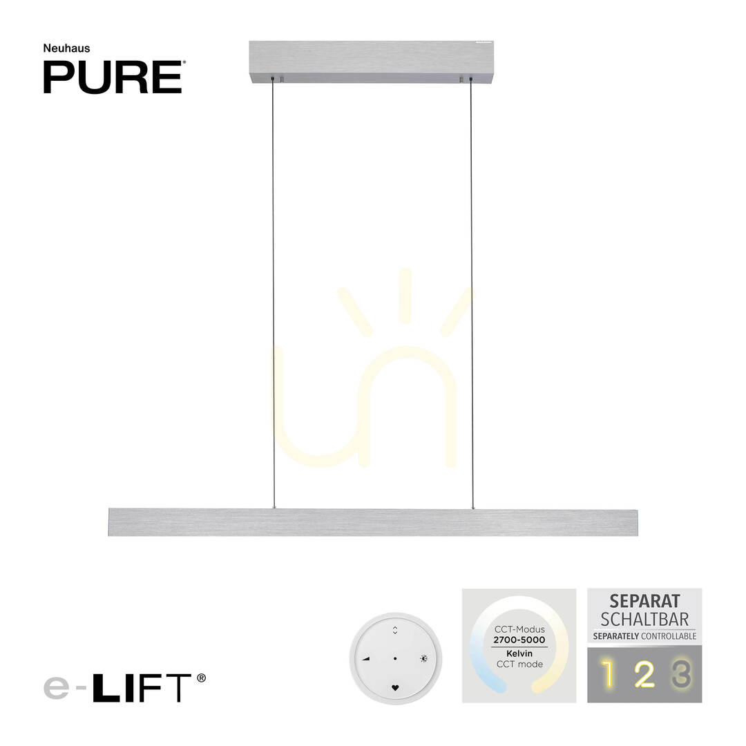 View PURE E-MOTION 2570-95 Silver 2xLED Pendant Light PURE E-MOTION 2570-95 Silver 2xLED Pendant Light