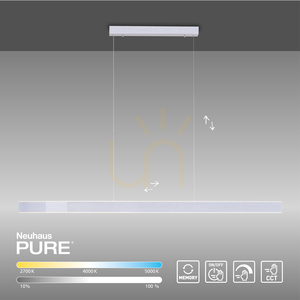 PURE-LUME2738-95 Silver 1xLED Pendant Light small 9