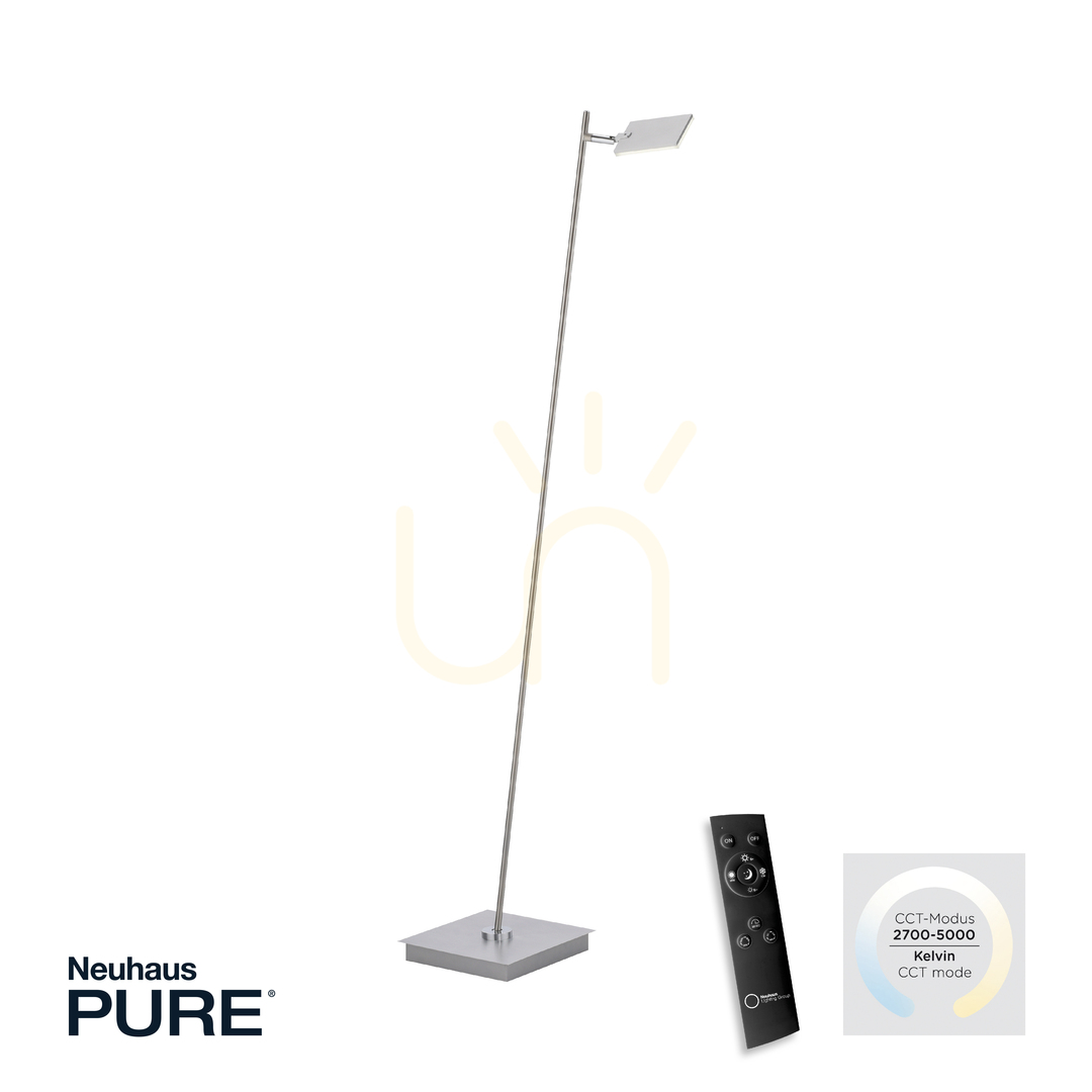 View PURE-MIRA 356-95 Floor Lamp, Silver, 1xLED PURE-MIRA 356-95 Floor Lamp, Silver, 1xLED