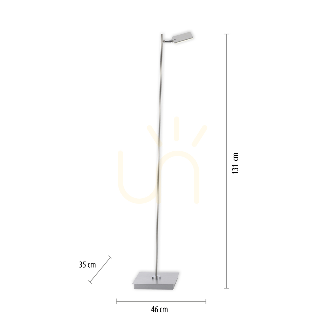 View PURE-MIRA 356-95 Floor Lamp, Silver, 1xLED PURE-MIRA 356-95 Floor Lamp, Silver, 1xLED