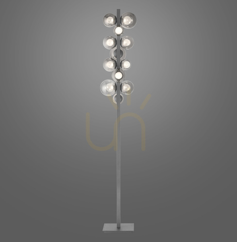 Check Paul Neuhaus PURE Popup 557-15 LED CCT floor lamp, grey with smoked glass