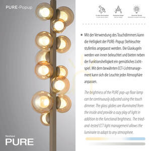 POPUP 557-97 Floor Lamp, Brown, 12 LEDs small 3