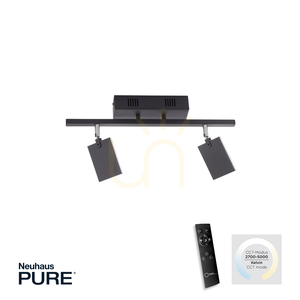 PURE-MIRA 6354-18 Black 2xLED Ceiling Light small 1