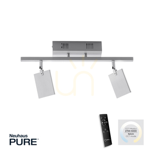 PURE-MIRA 6354-95 Silver Ceiling Light, 2xLED 1 PURE-MIRA 6354-95 Silver Ceiling Light, 2xLED small 1