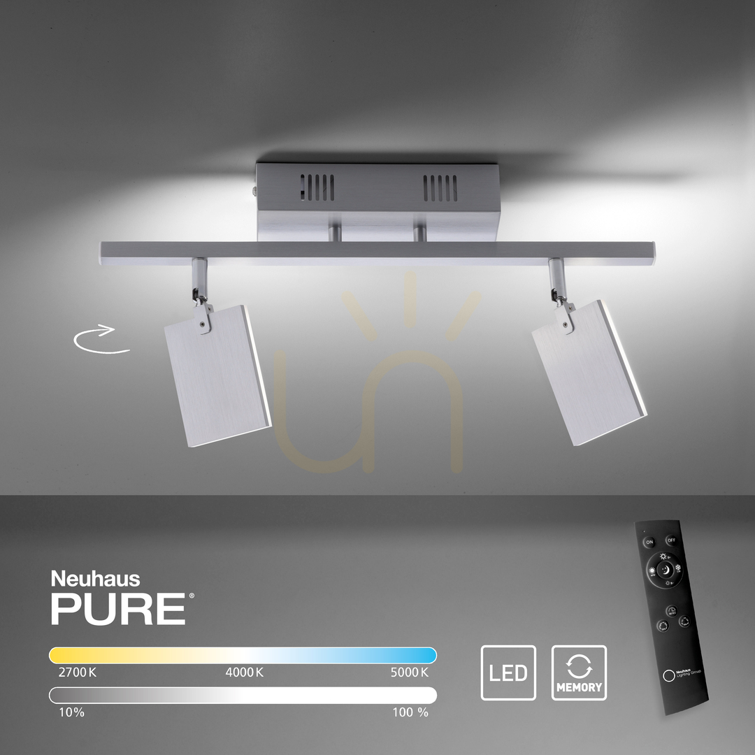 Display PURE-MIRA 6354-95 Silver Ceiling Light, 2xLED PURE-MIRA 6354-95 Silver Ceiling Light, 2xLED