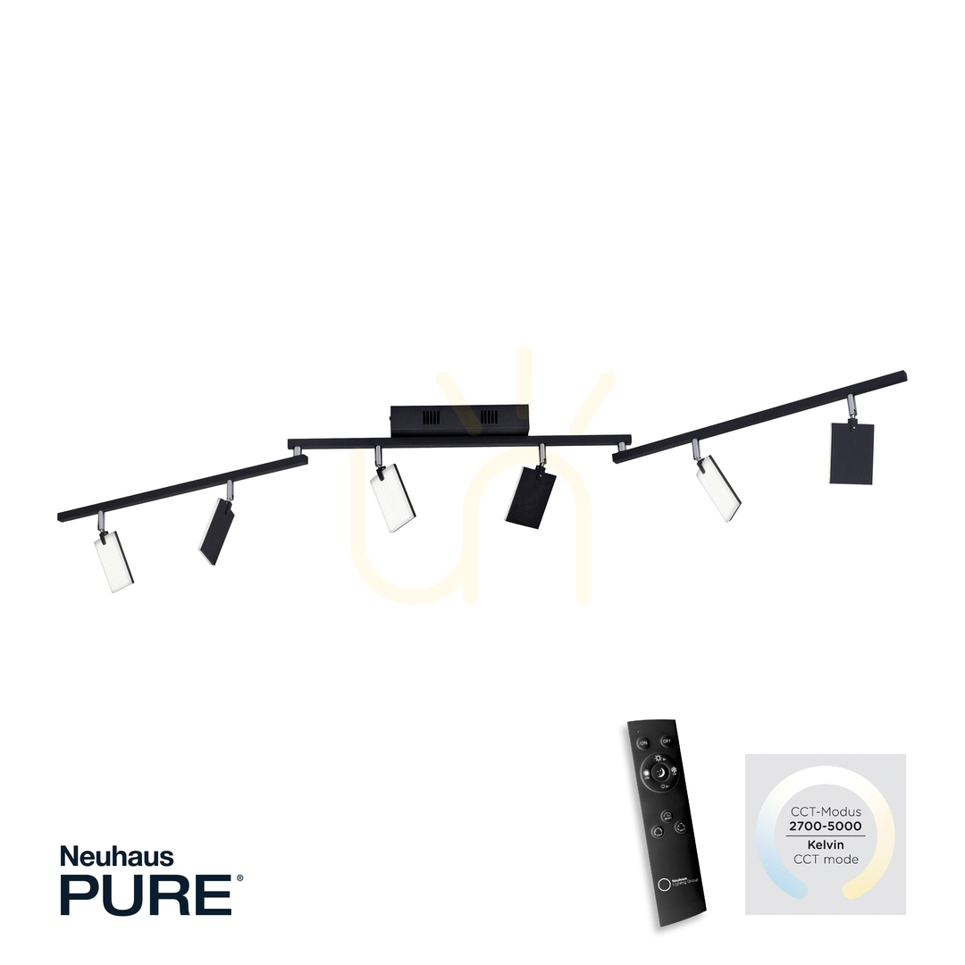 View PURE-MIRA 6358-18 Black 6xLED Ceiling Light PURE-MIRA 6358-18 Black 6xLED Ceiling Light
