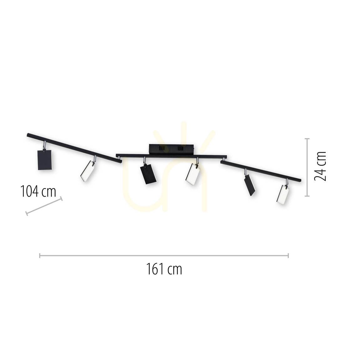 Preview PURE-MIRA 6358-18 Black 6xLED Ceiling Light PURE-MIRA 6358-18 Black 6xLED Ceiling Light