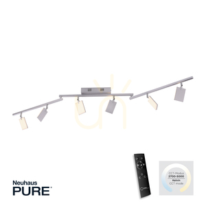 PURE-MIRA 6358-95 Silver 6xLED Ceiling Light small 1