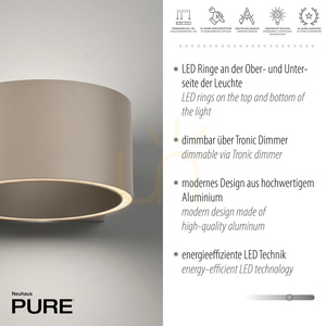 PURE CLIPSE 8561-97 Brown 2xLED Wall Sconce 4 PURE CLIPSE 8561-97 Brown 2xLED Wall Sconce small 4
