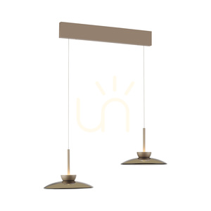 PURE MOON 2194-97 Brown 4xLED Pendant Light small 3
