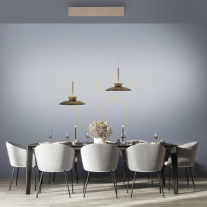 PURE MOON 2194-97 Brown 4xLED Pendant Light small 7