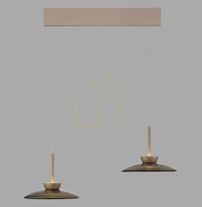 PURE MOON 2194-97 Brown 4xLED Pendant Light small 0