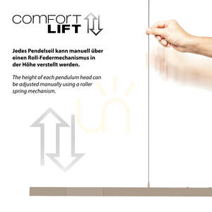 ADRIANA COMFORT LIFT 2598-97 Brass 1xLED Pendant Light small 6