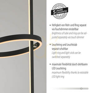 RITUS 15397-18 Floor Lamp, Black, 2xLED small 4