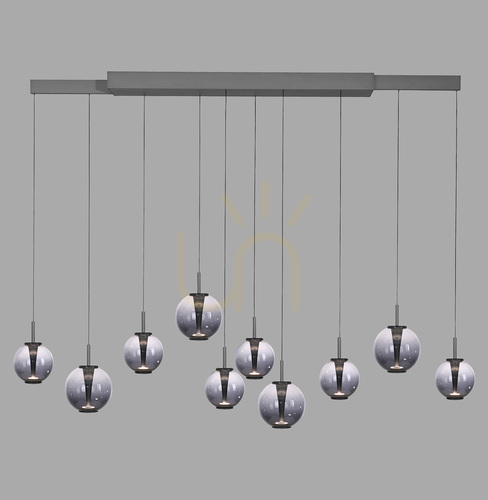 Check PURE E-INFINITY 2221-15 Gray 10xLED Pendant Light
