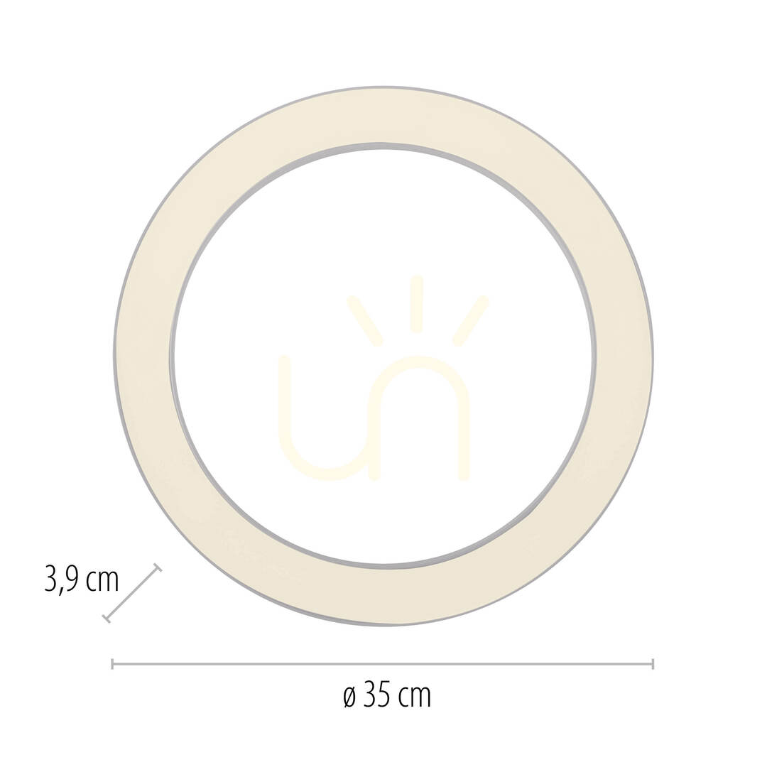 View PURE LINES ROUND 6310-16 Ceiling Light, White, 1xLED PURE LINES ROUND 6310-16 Ceiling Light, White, 1xLED