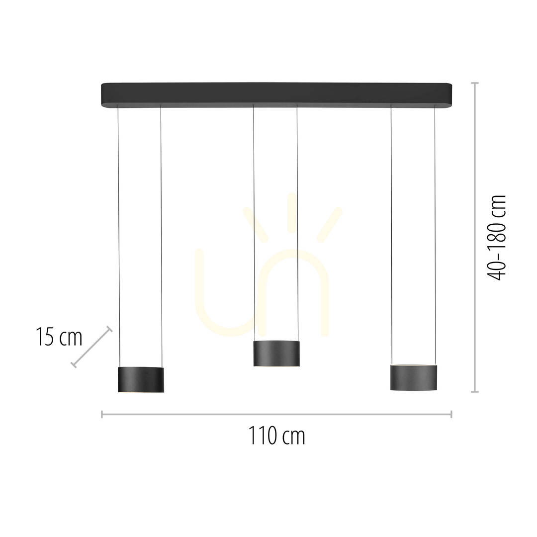 Show PURE CLIPSE 2473-15 Gray 6xLED Pendant Light PURE CLIPSE 2473-15 Gray 6xLED Pendant Light