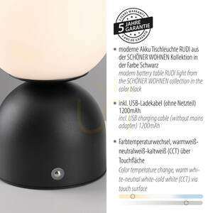 RUDI 19218-18 Table Lamp, Black, 1xLED 6 RUDI 19218-18 Table Lamp, Black, 1xLED small 6