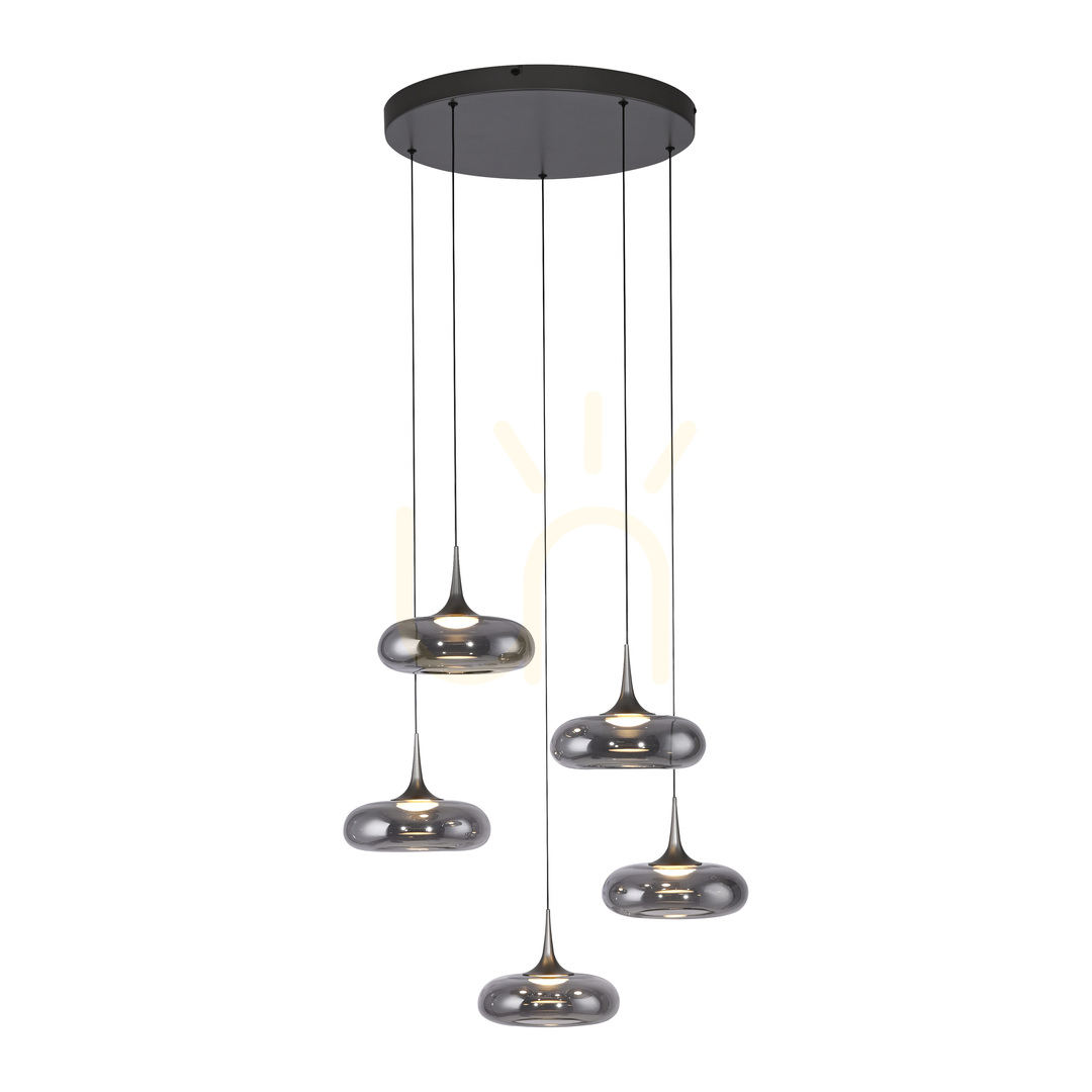 Preview POSH 15694-15 Gray 5xLED Pendant Light POSH 15694-15 Gray 5xLED Pendant Light
